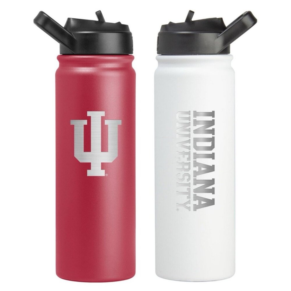 Indiana University 24oz Stainless Steel Water Bottle 2 Pack - New! HOOSIERS!